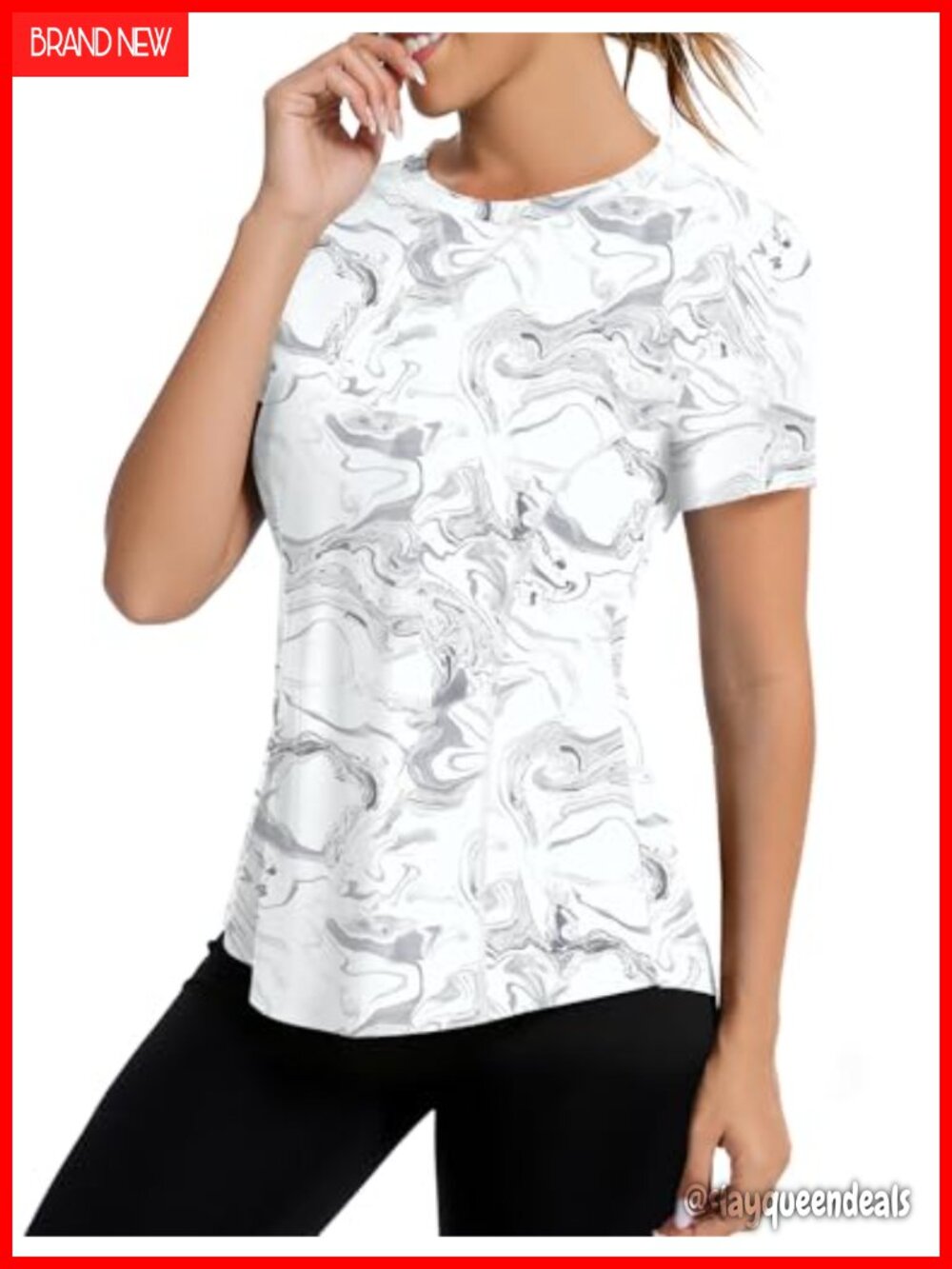 Women's Short Sleeve Workout Top UPF50+ Sun Shirt Athletic Tee